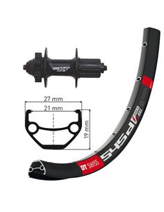 RUEDA TRASERA 26X1.90 DEORE XT 6 TORNILLOS. LLANTA DT