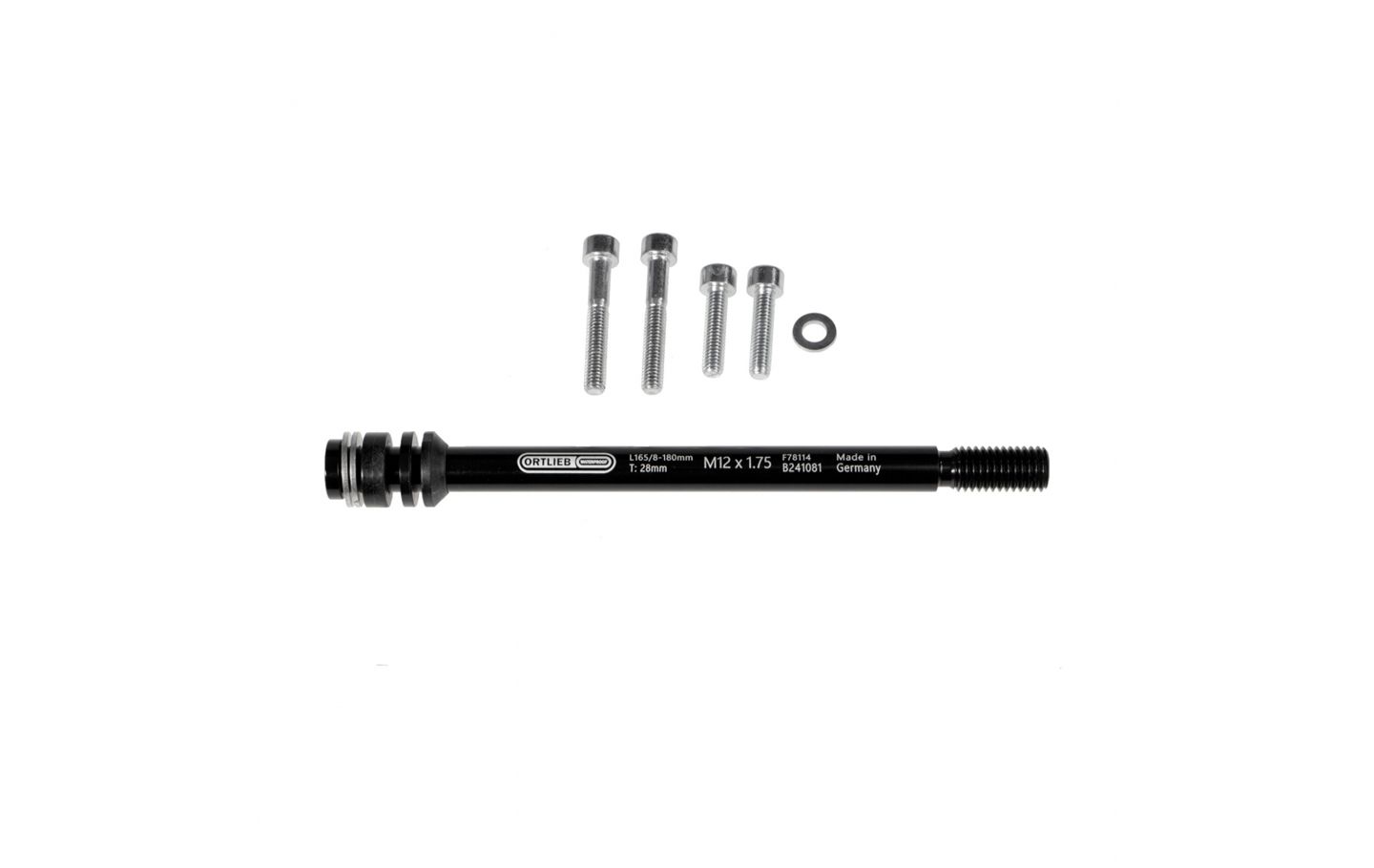 EJE PASANTE PARA PORTA-BULTOS ORTLIEB M6 QUICK RACK 1,75MM