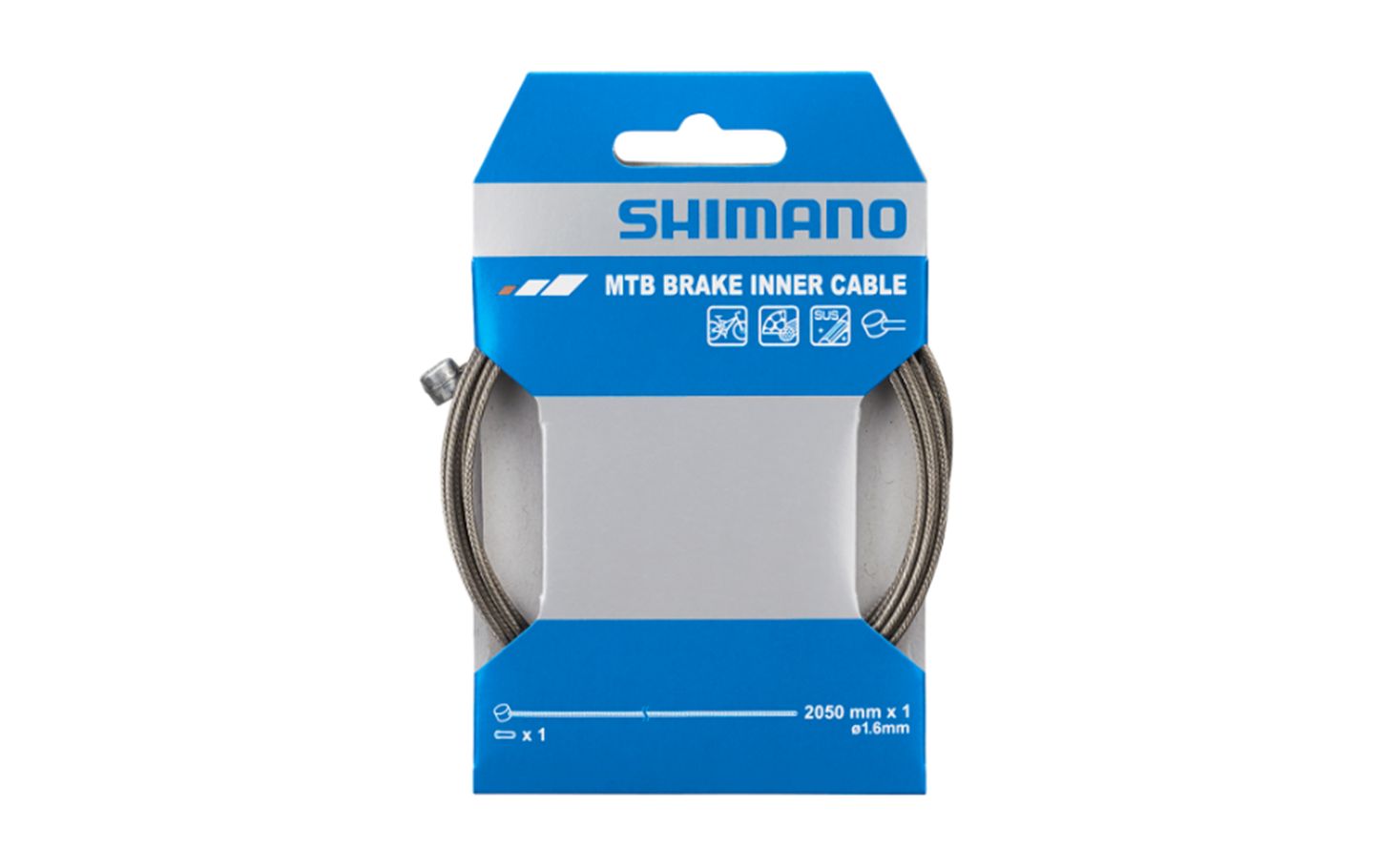 CABLE DE FRENO SHIMANO MTB (2050 MM) CON TERMINAL INTERIOR