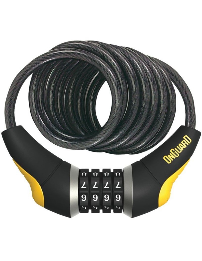 CANDADO ESPIRAL ONGUARD DOBERMAN COMBINACION 185CMX10MM