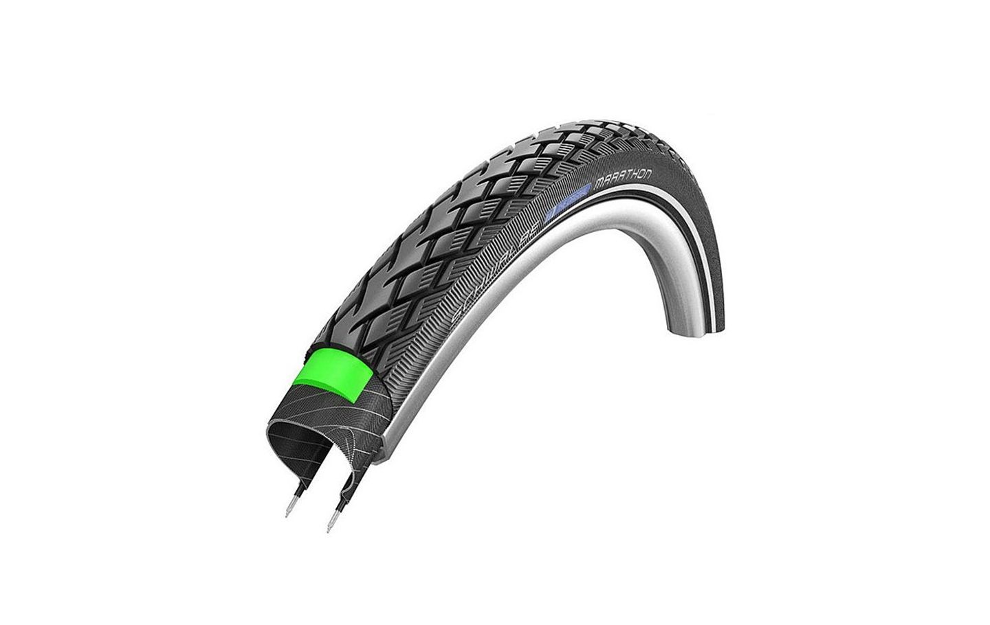 CUBIERTA SCHWALBE MARATHON 700X38 HS620 PERF. TWINSKIN GREEN
