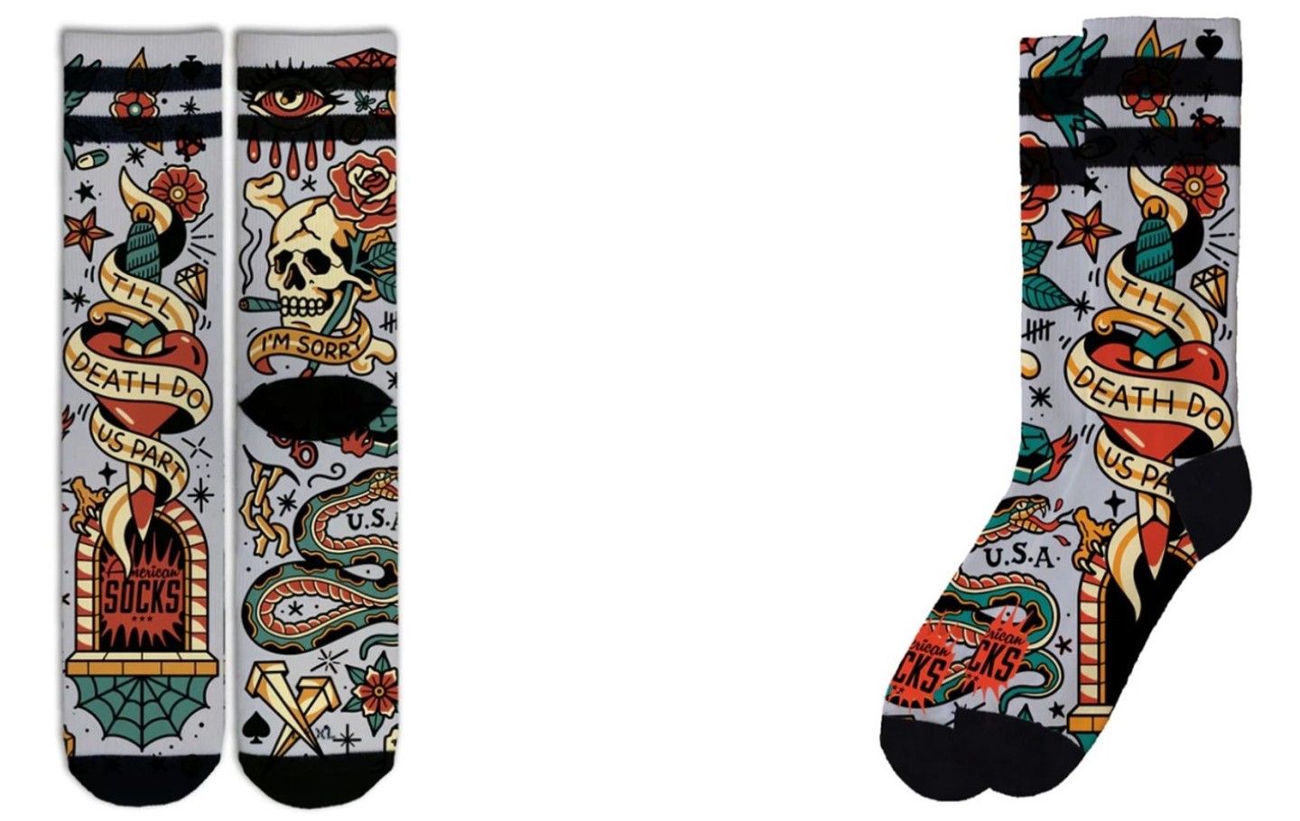CALCETINES AMERIAN SOCKS TILL DEATH DO US P - MID HIGH