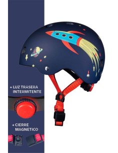 CASCO COHETE LUZ LED