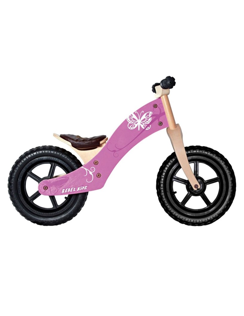 BICI APREN. REBEL KIDZ 12" MADERA ROSA