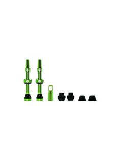 JUEGO DE VALVULAS MUC-OFF ALUMINIO TUBELESS 44 MM VERDE