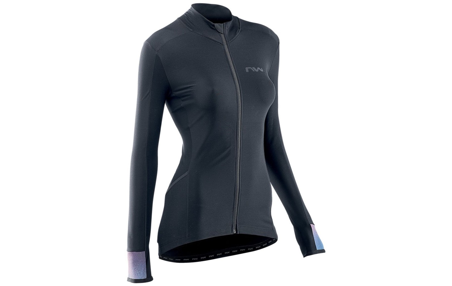 MAILLOT NORTHWAVE FAHRENHEIT WOMAN MANGA LARGA NEGRO HOLOGRA