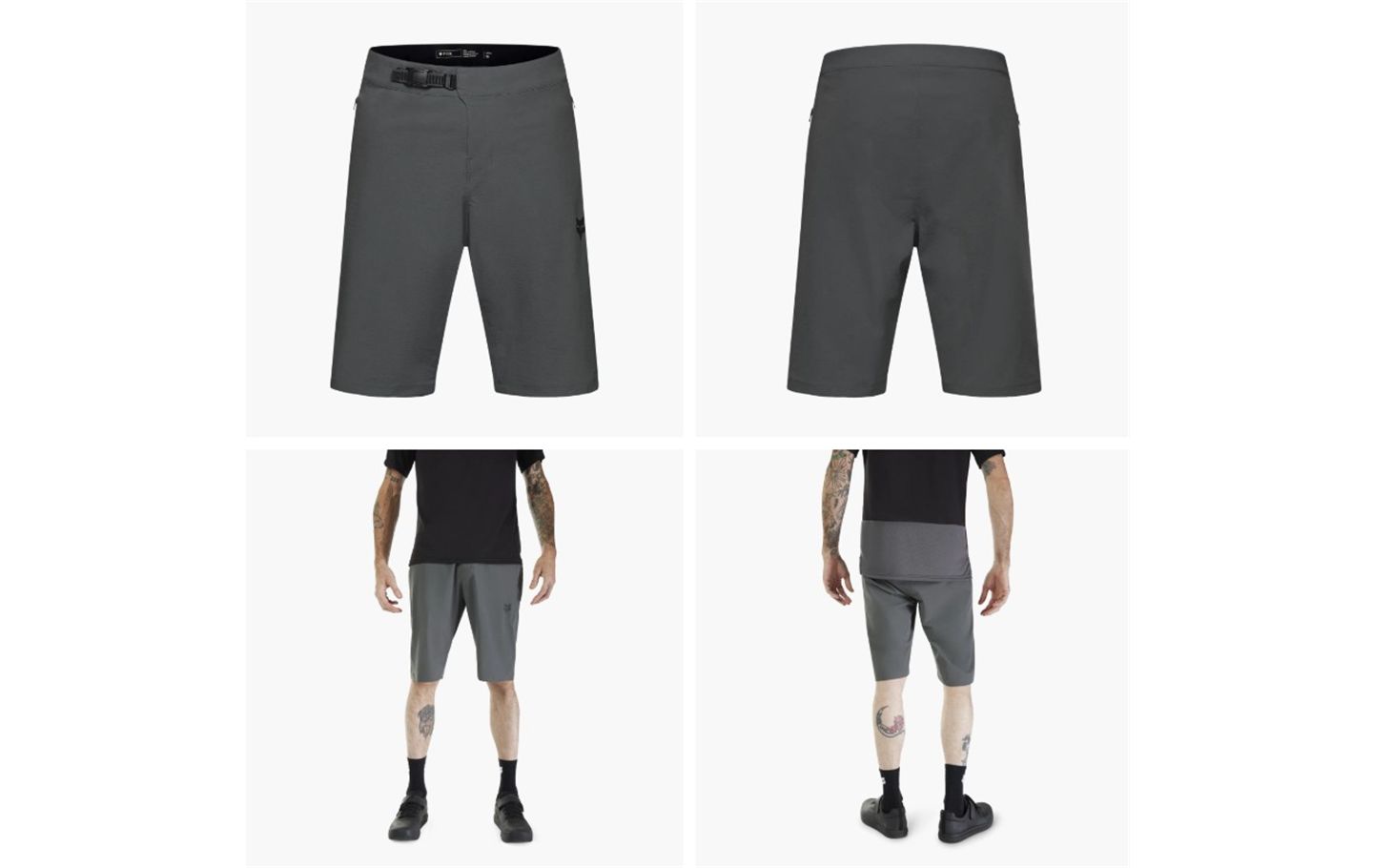 PANTALÓN CORTO RANGER CON BADANA GRIS OSCURO