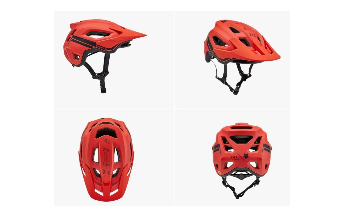 Casco fox speedframe naranja llama
