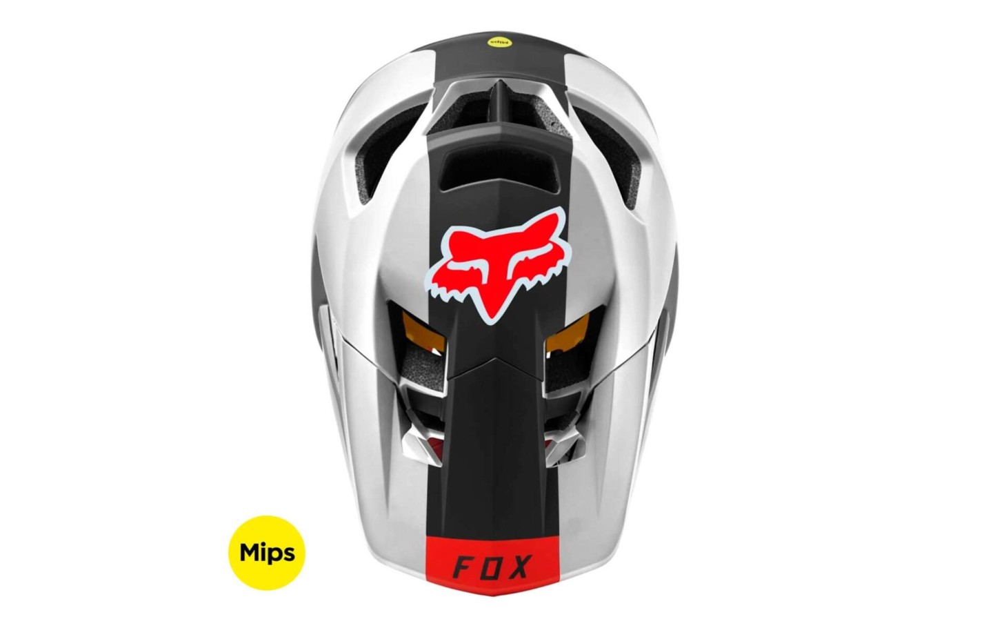 Casco fox proframe blanco/rojo