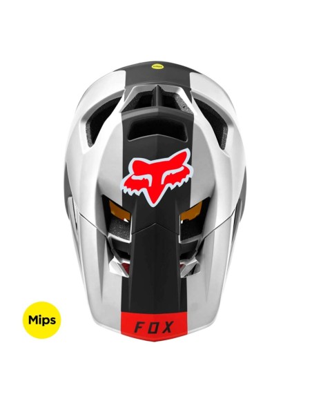 Casco fox proframe blanco/rojo