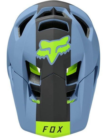 Casco fox proframe blocked azul/verde