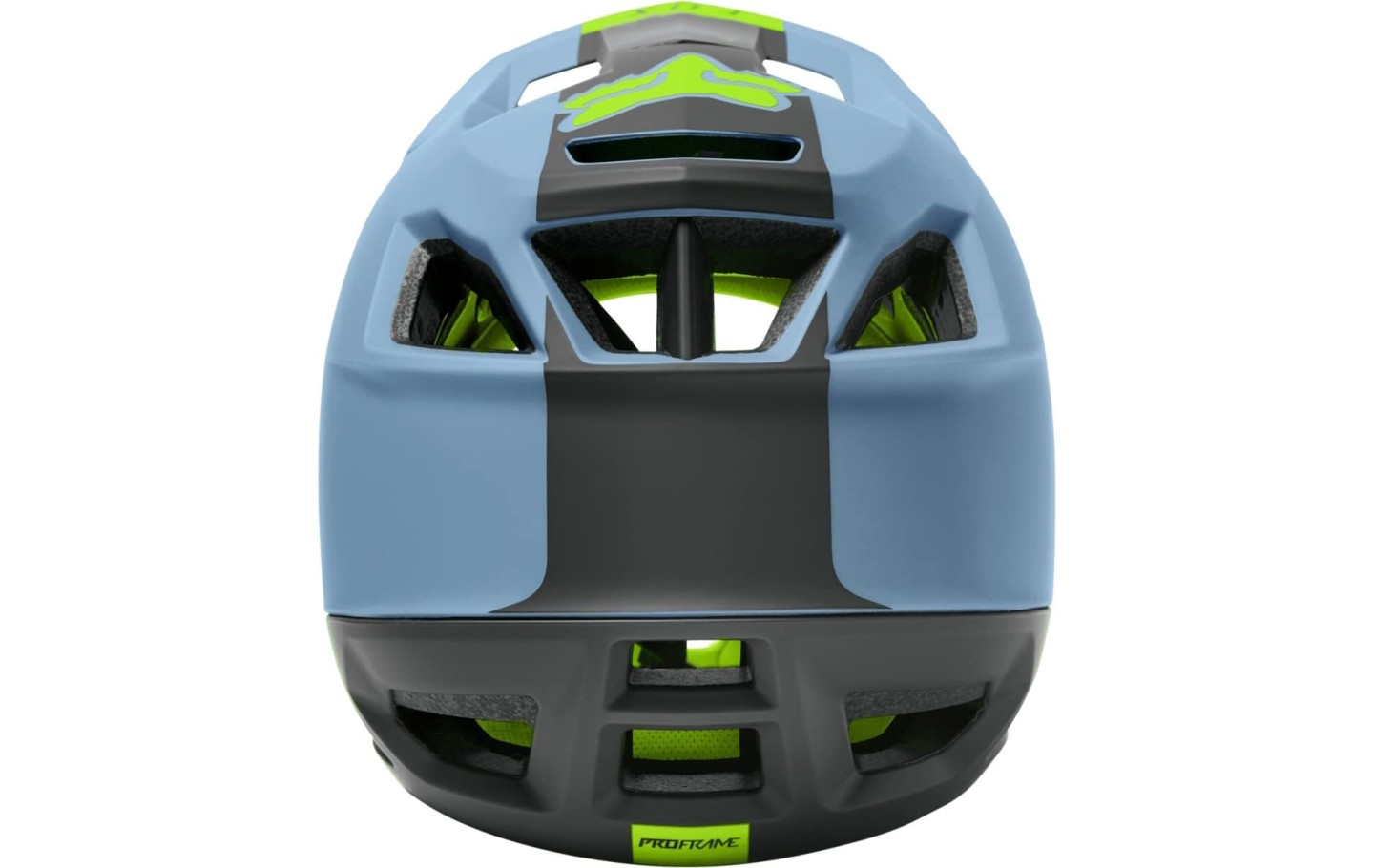 Casco fox proframe blocked azul/verde