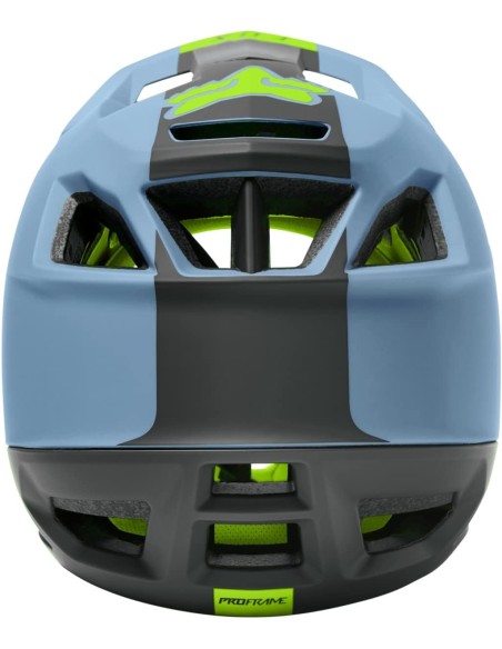 Casco fox proframe blocked azul/verde