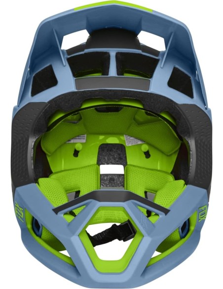 Casco fox proframe blocked azul/verde
