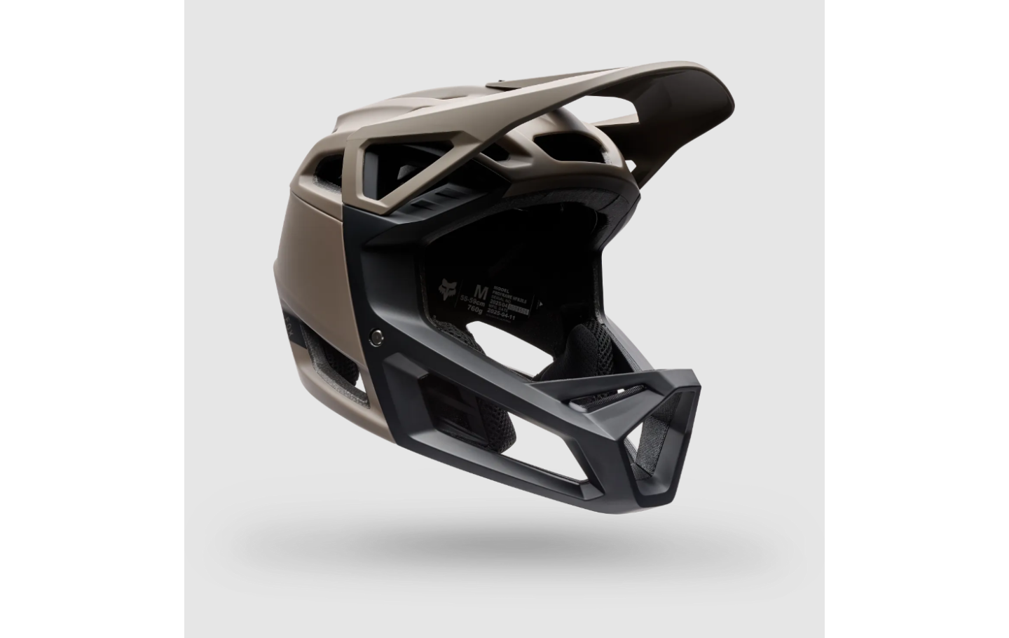 Casco fox proframe solid marrón nuez moscada