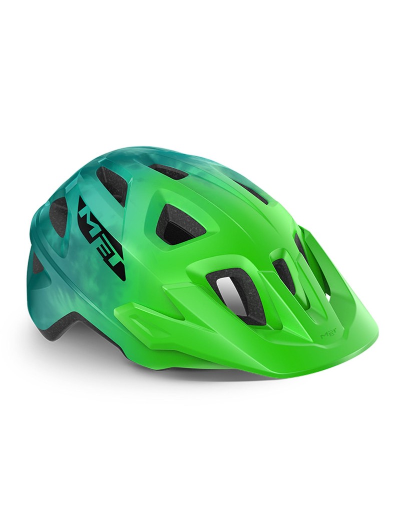 CASCO JUNIOR MET ELDAR VERDE BRILLO TALLA UNICA 52-57CM