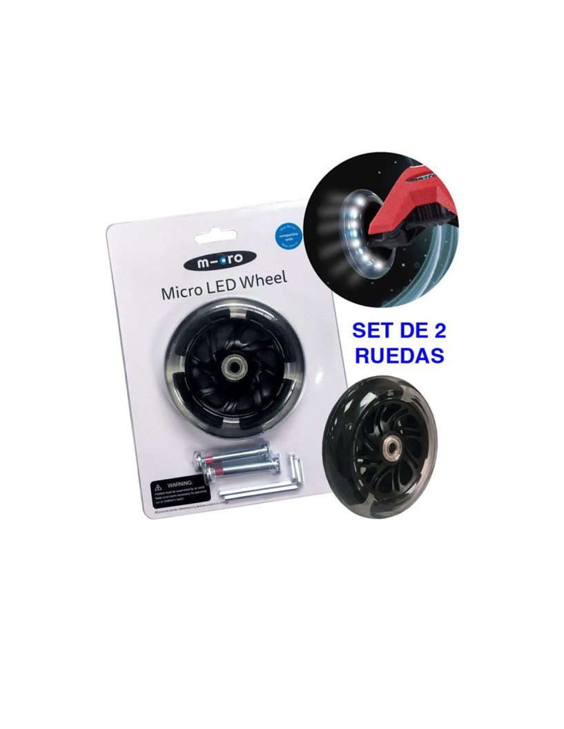 RUEDAS LED MAXI MICRO 120MM, JUEGO DE 2 RUEDAS