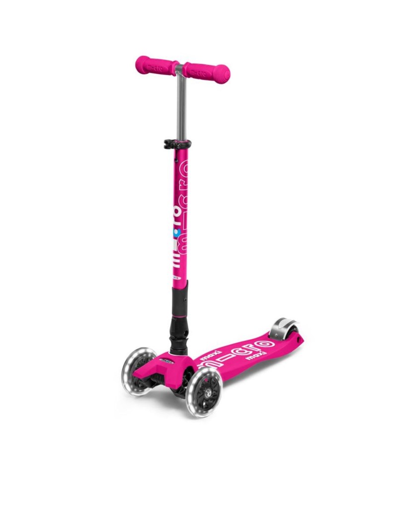 PATINETE MAXI DELUXE LED ROSA PLEGABLE