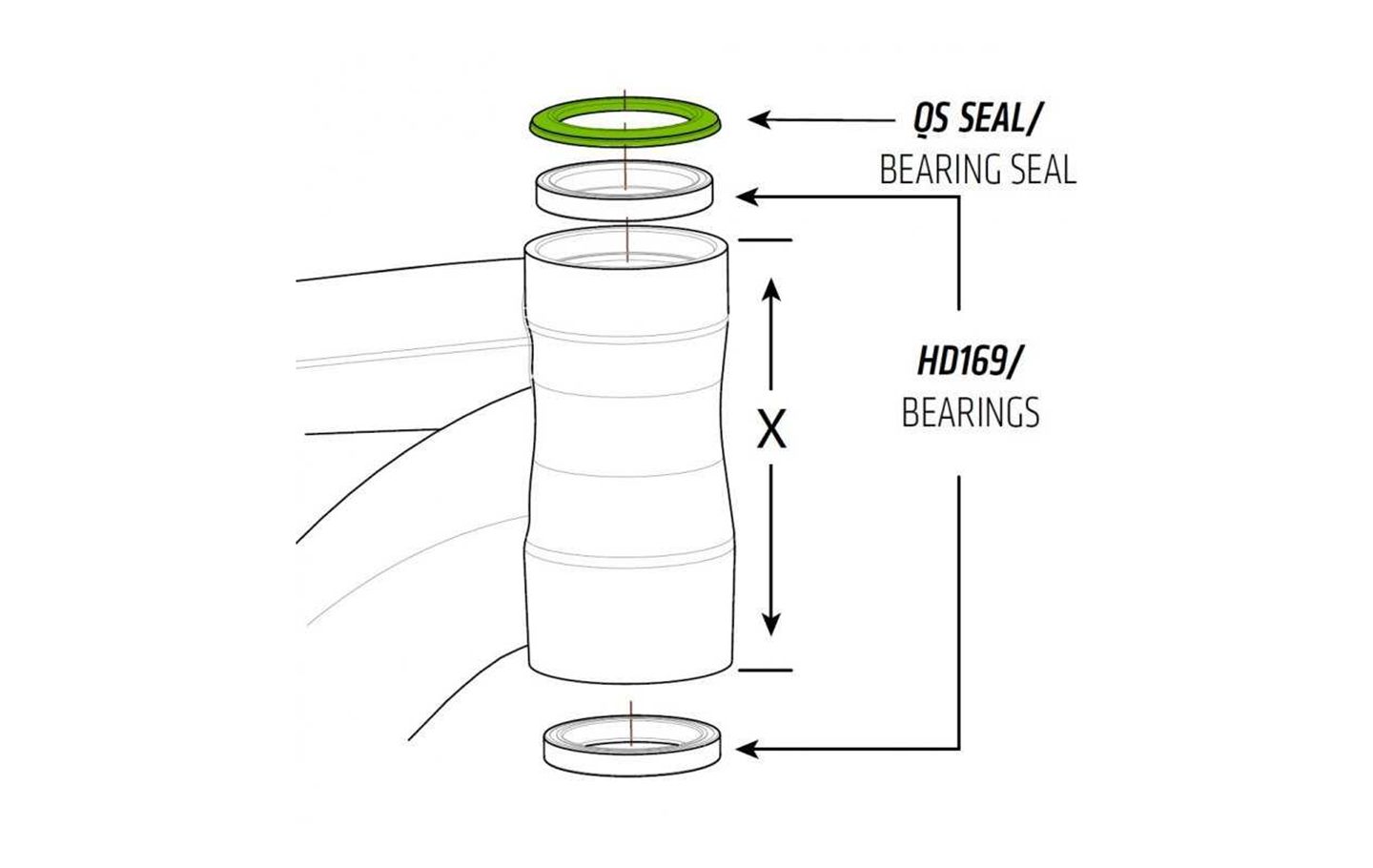 CANNONDALE QSISEAL/ 54MM UPPER BEARING HEADSET SEALING