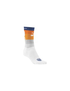 CALCETINES RACING SHOVELS NARANJA/GRIS ALTOS