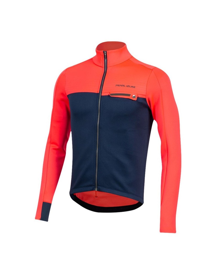 MAILLOT MANGA LARGA INTERVAL THERMAL ROJO/NAVY