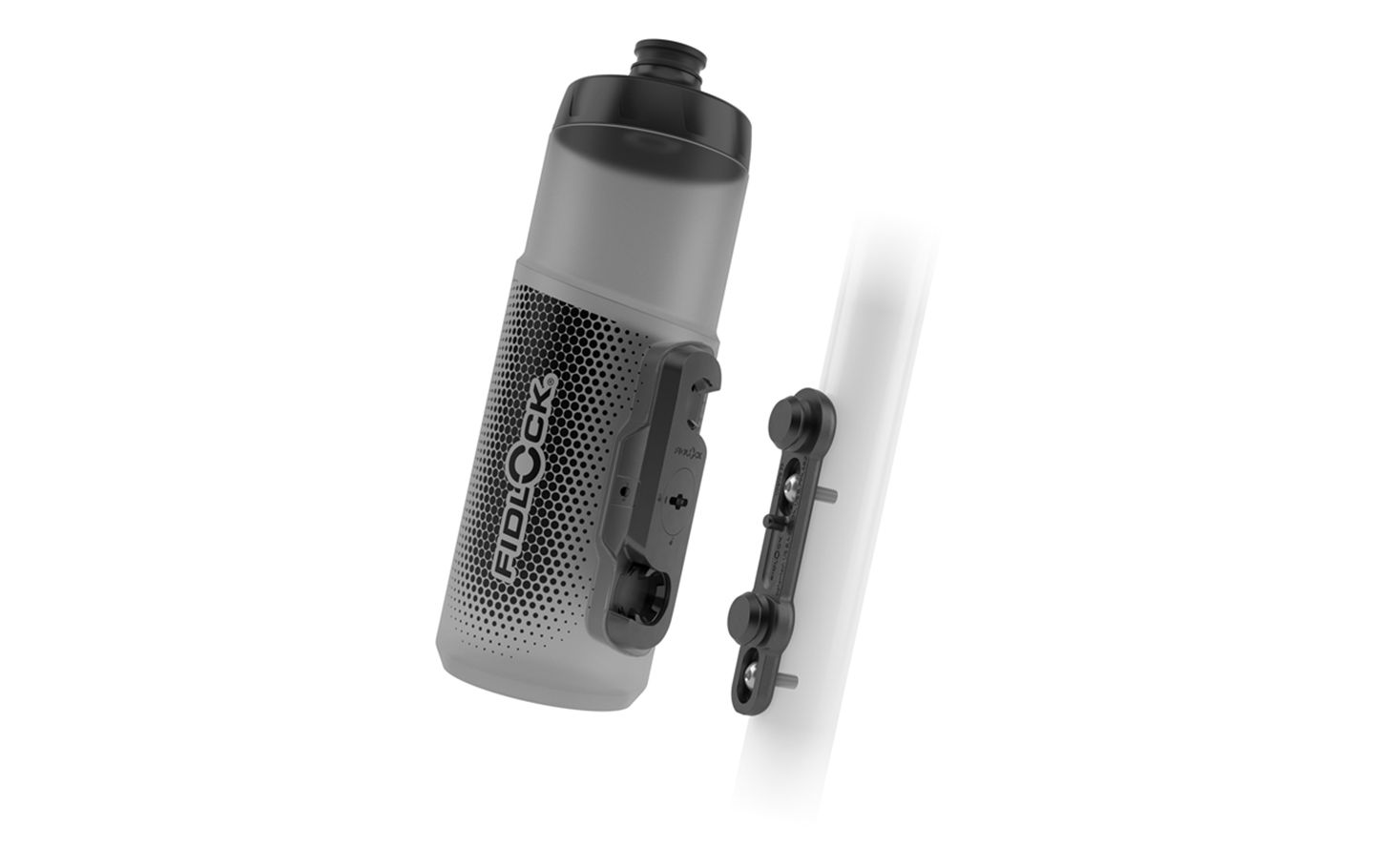 BIDON FIDLOCK TWIST 600 + BASE TRANSPARENTE/NEGRO