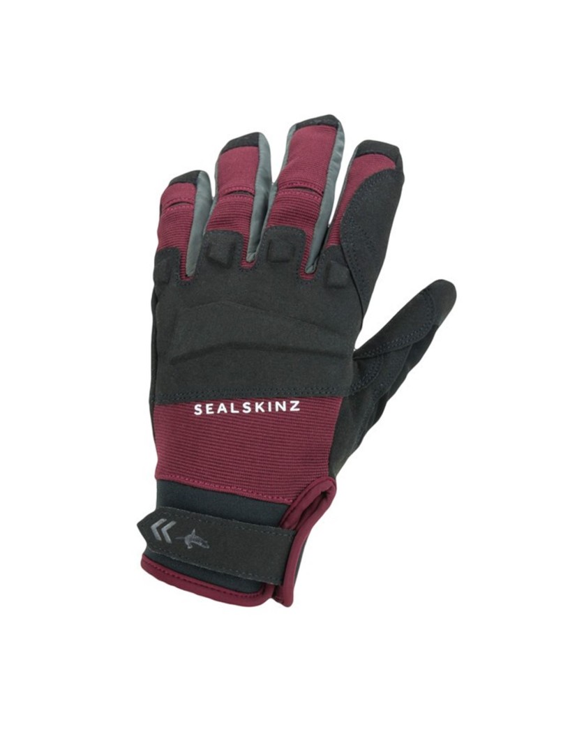 GUANTES SEALSKINZ ALL WEATHER MTB ROJO