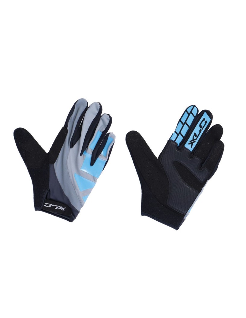 GUANTES LARGOS ENDURO GRIS/TURQUESA