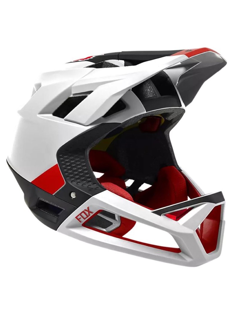 CASCO FOX PROFRAME BLANCO/ROJO