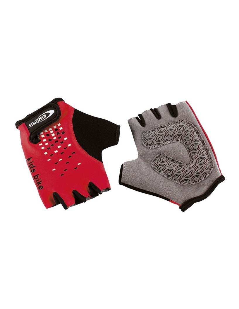 GUANTES GES NIÑO KIDS BIKE ROJO/NEGRO