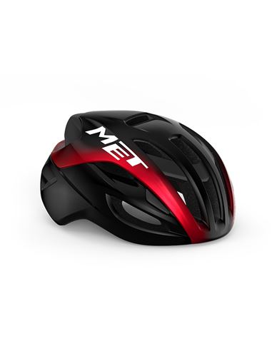 CASCO METRIVALE MIPS NEGRO/ROJO METALICO BRILLO