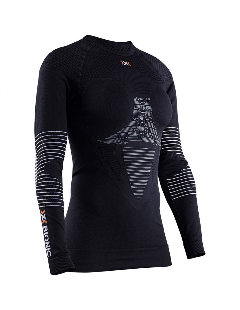 CAMISETA MUJER X-BIONIC ENERGIZER 4.0 MANGA LARGA NEGRO